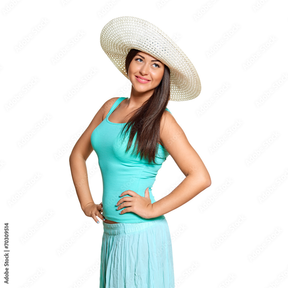 young sun-tanned woman young sun-tanned woman