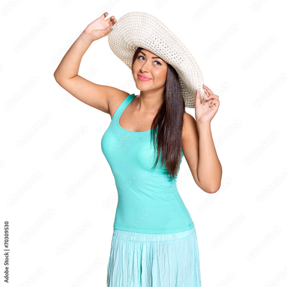 young sun-tanned woman young sun-tanned woman