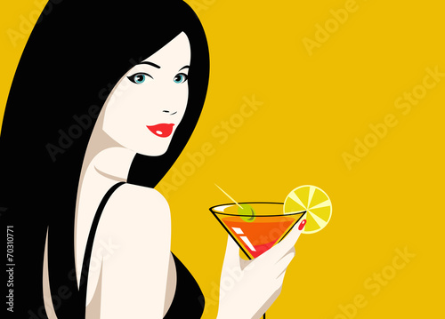 Girl drink cocktail