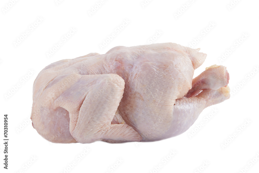 frozen chicken isolated on white background frozen chicken isolated on white background