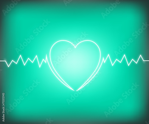 Life line Signs on heart shape