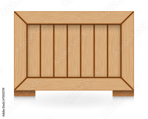 Wooden crate or box vector illustration design isolated on white background. Container or package of wood for industry i.e. warehouse storage, freight transport, delivery and shipment or shipping.