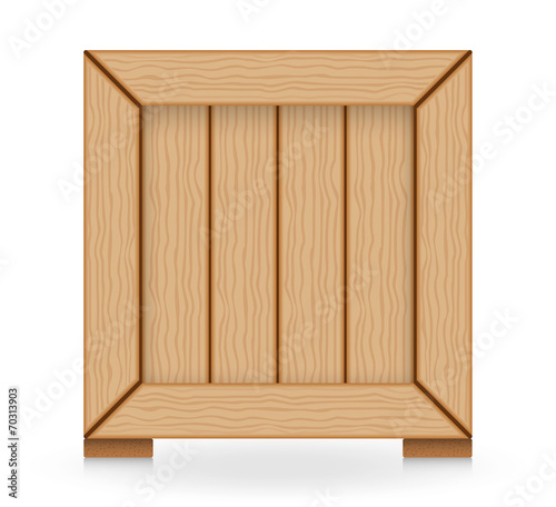 Wooden crate or box vector illustration design isolated on white background. Container or package of wood for industry i.e. warehouse storage, freight transport, delivery and shipment or shipping.