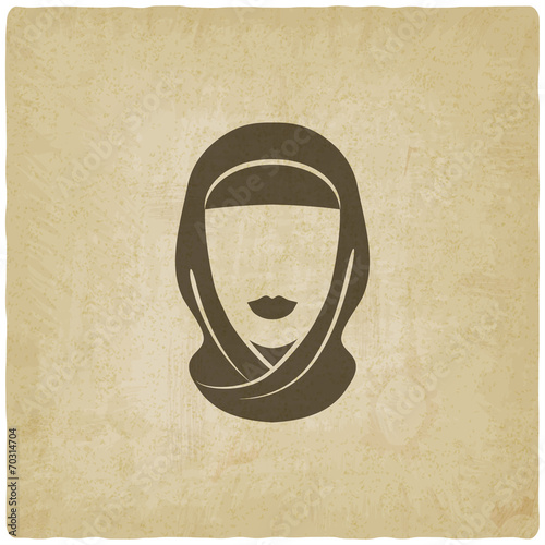 Arabic woman avatar old background