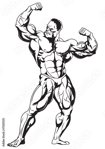 Muscular bodybuilder