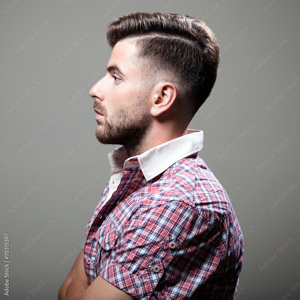 Elegant young handsome man. Studio fashion portrait. Elegant young handsome man. Studio fashion portrait.