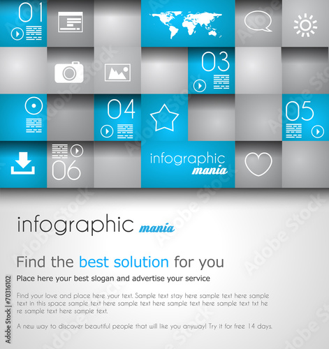 Infographic design template. Ideal to display information