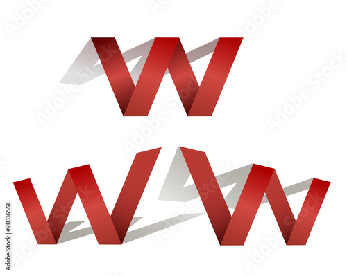 Red letter of Logotype W