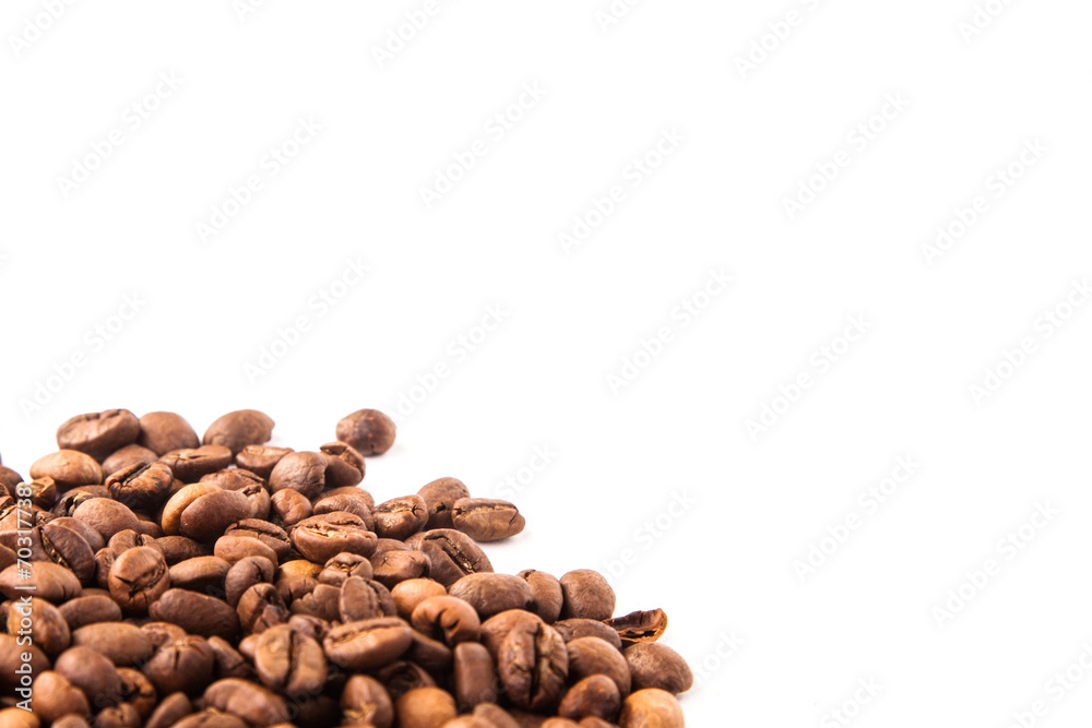roasted coffee beans with space for advertising text roasted coffee beans with space for advertising text