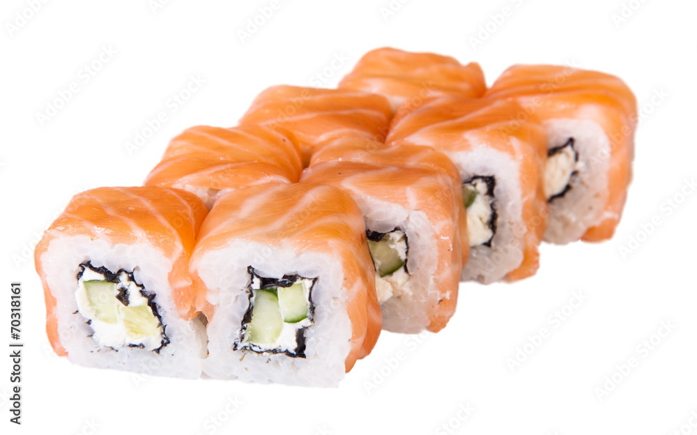 Japanese food is fresh and delicious sushi rolls maki isolated Japanese food is fresh and delicious sushi rolls maki isolated