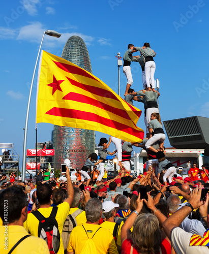Photography Catalan show - Castell in National Day of Catalonia