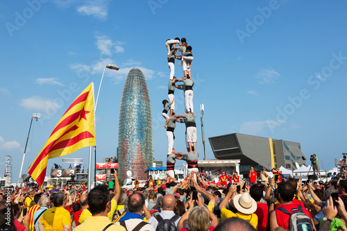  Castell show in The National Day of Catalonia photo