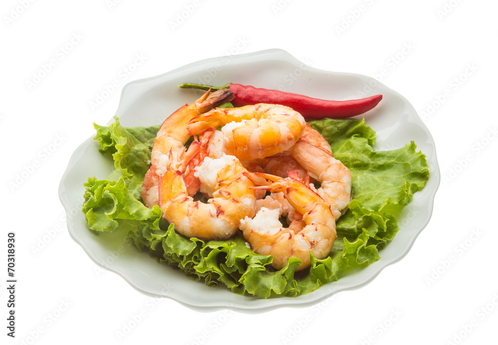 Unshelled king prawn Unshelled king prawn