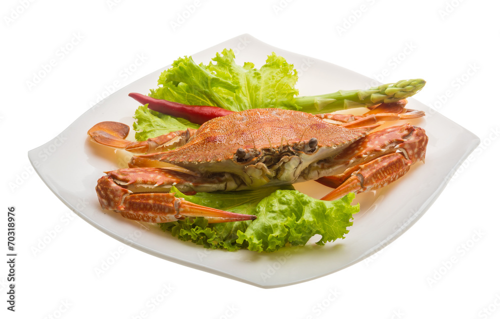 Boiled crab