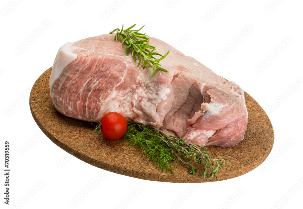 Raw pork meat