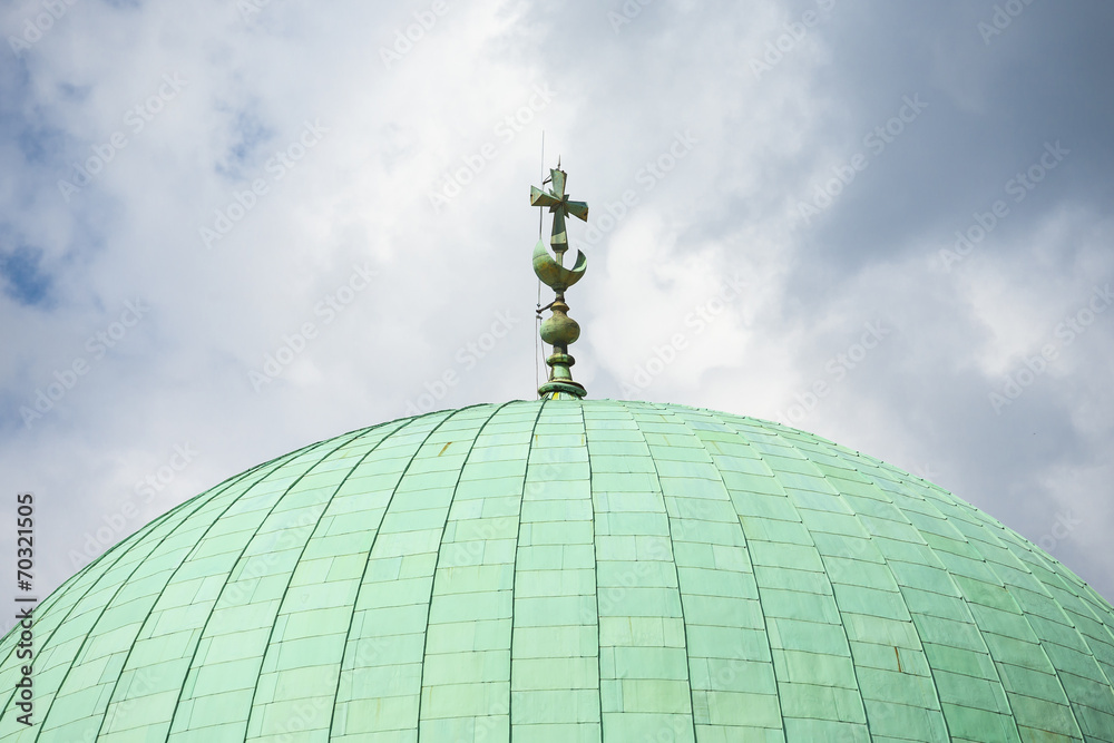 Dome of the mosque, Pecs, Hungary.