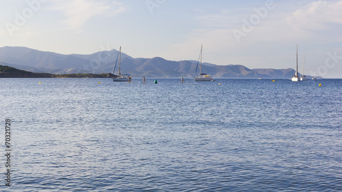 Blue mediterranean coast