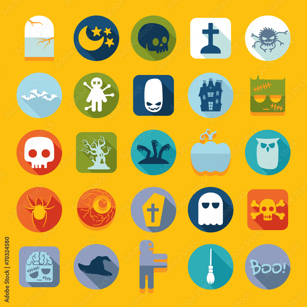 Set of halloween icons Set of halloween icons