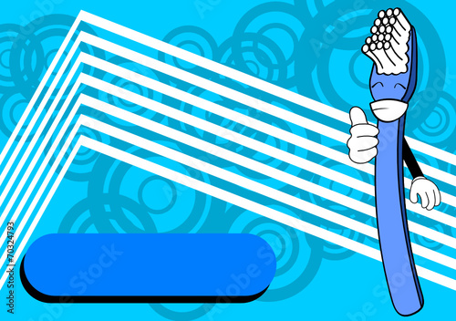 toothbrush cartoon background in vector format