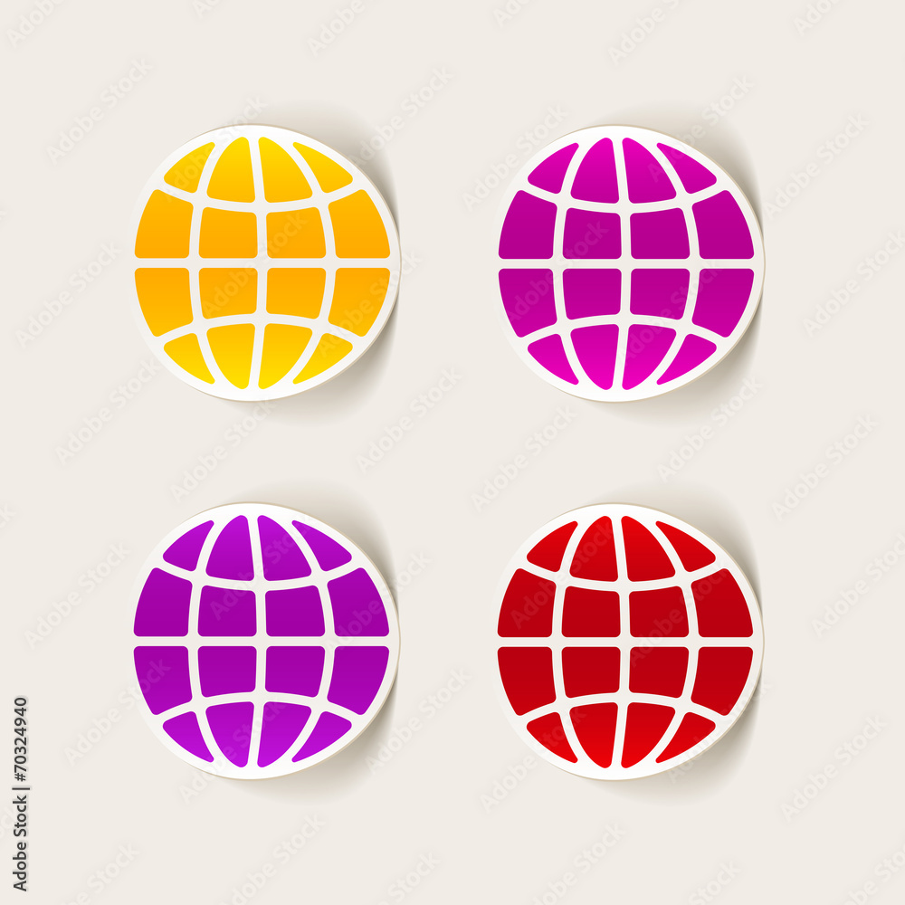 realistic design element: globe realistic design element: globe