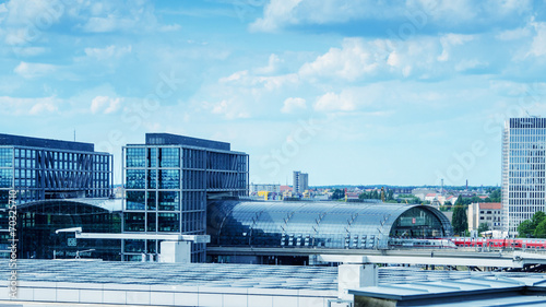 BERLIN - MAY 27, 2012: Beautiful cityscape with main city ladmar © jovannig