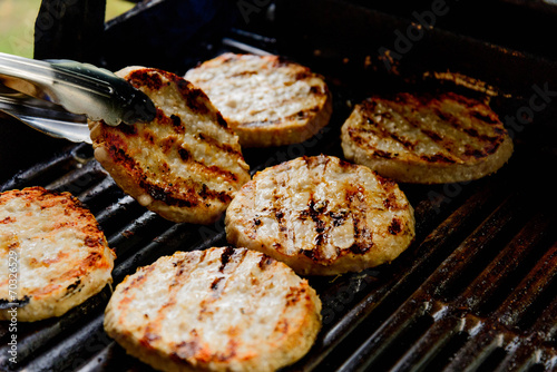 turkey burgers on the grill