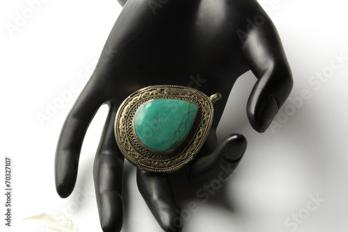 vintage said with turquoise stone photo