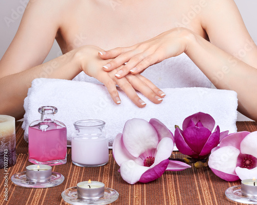 care for beautiful woman hands