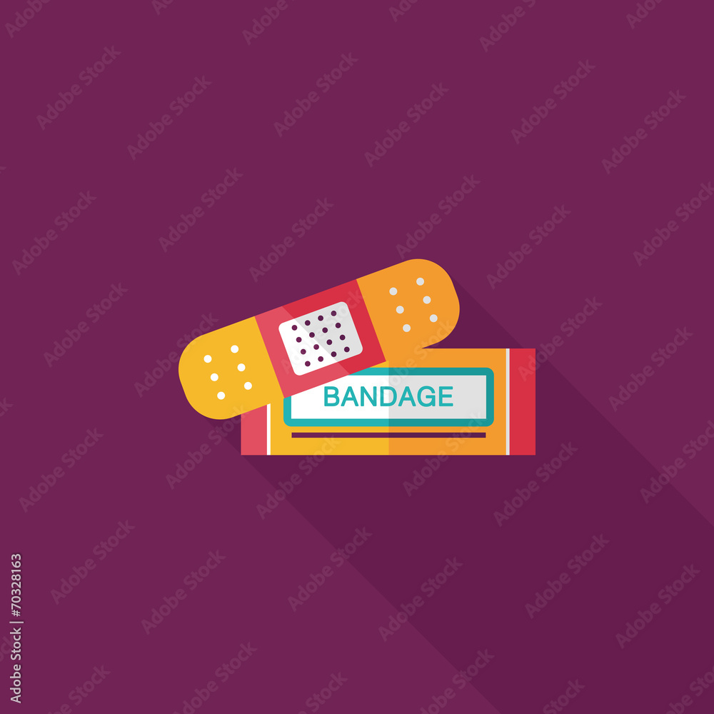 medical bandage flat icon with long shadow medical bandage flat icon with long shadow