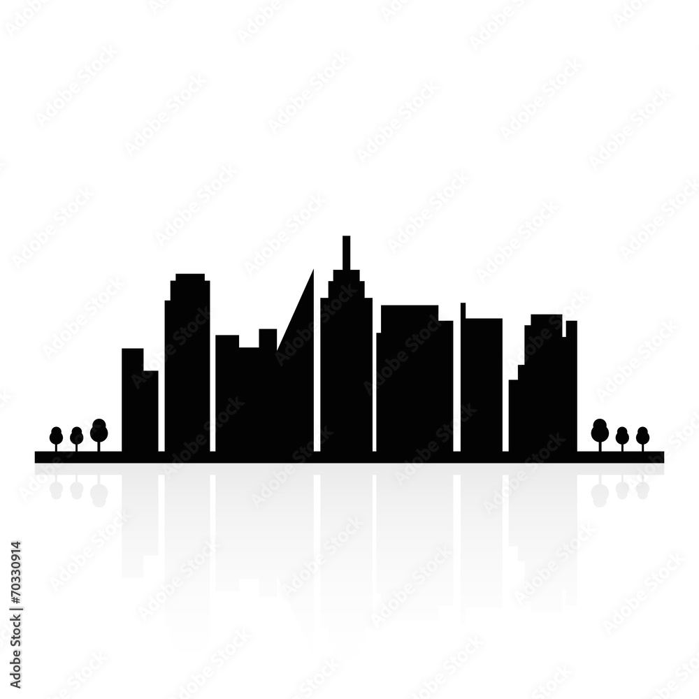 Naklejka premium Building silhouettes
