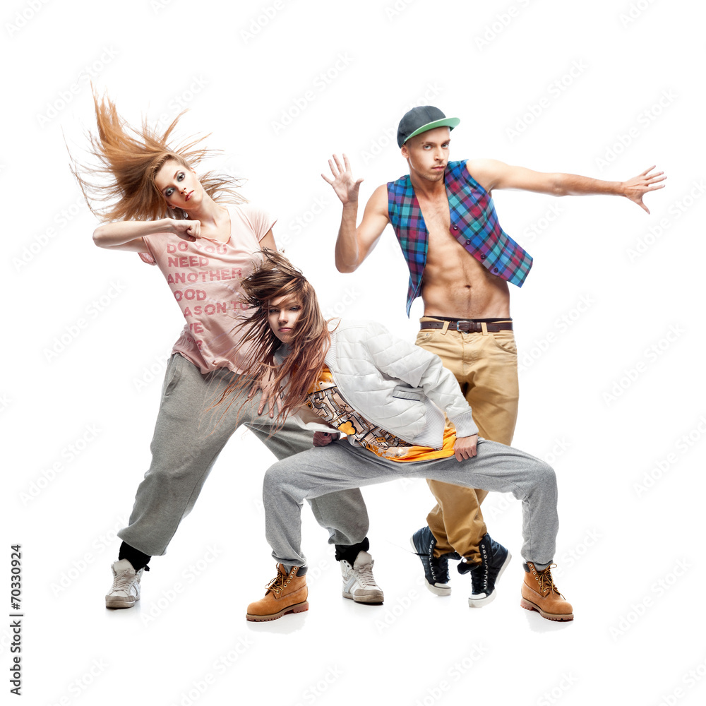 Hip-hop teenagers making funny poses during spare time Stock Photo - Alamy