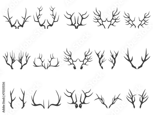 deer horns silhouettes