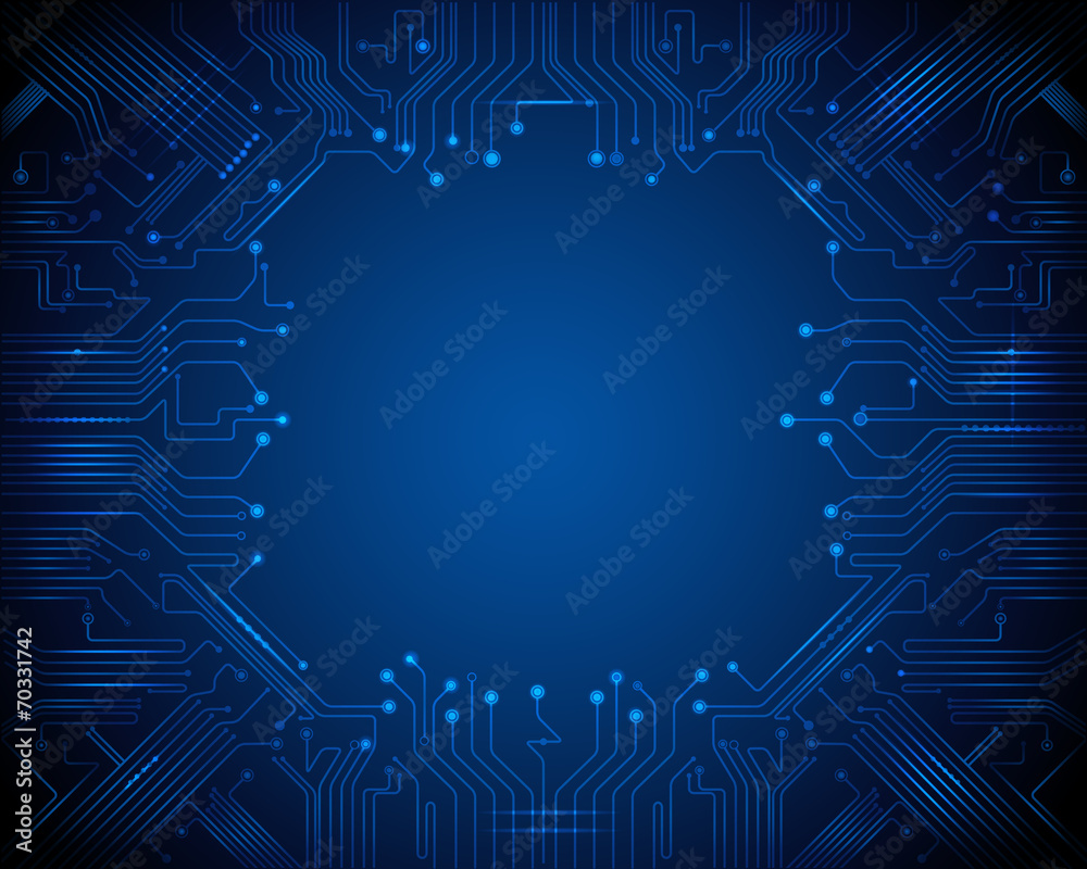 Blue abstract technology circuit background Blue abstract technology circuit background