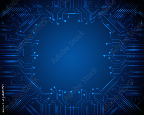 Blue abstract technology circuit background