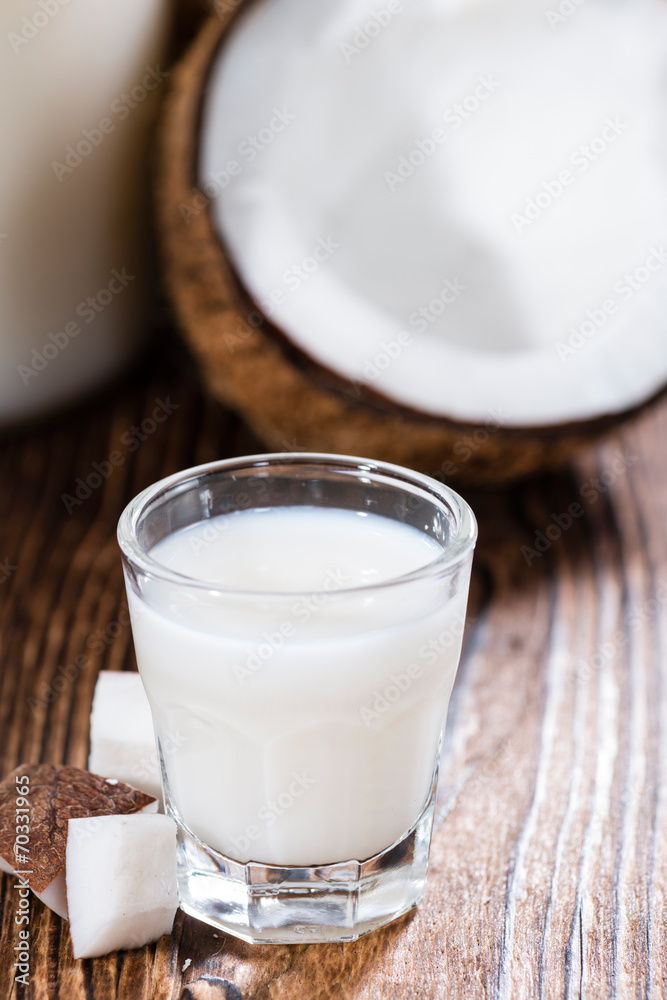 Shot Glass with Coconut Liqueur Shot Glass with Coconut Liqueur