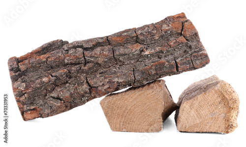 Firewood isolated on white