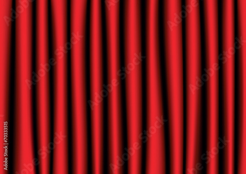 Red realistic curtain