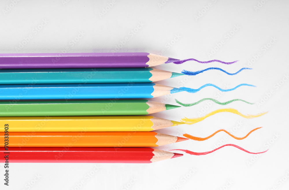 Fototapeta premium Color pencils isolated on white