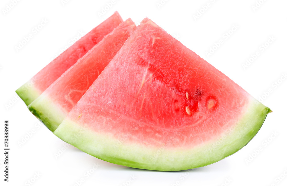 Slices of watermelon isolated on white Slices of watermelon isolated on white