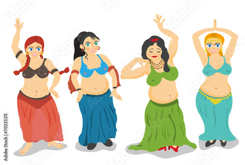 belly dancers vector