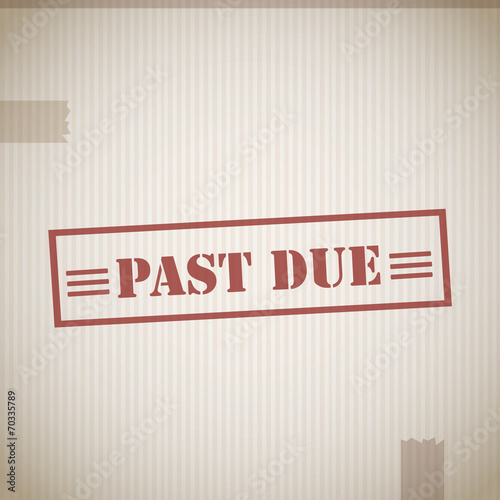 Past due stamp