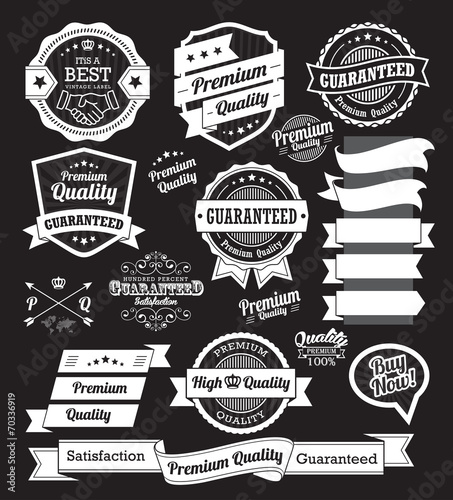 Set of vintage badges and label design elements