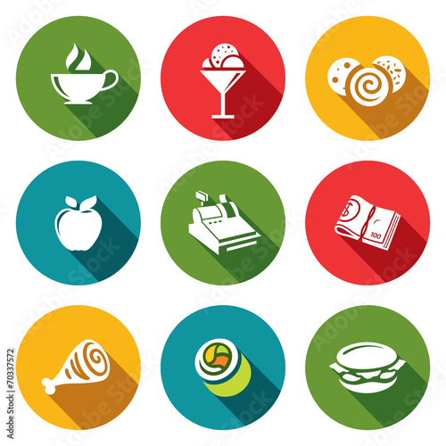 Vector food icons set