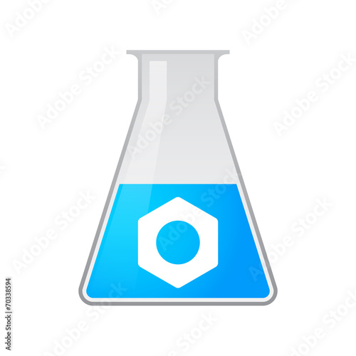 Chemical test tube with a nut