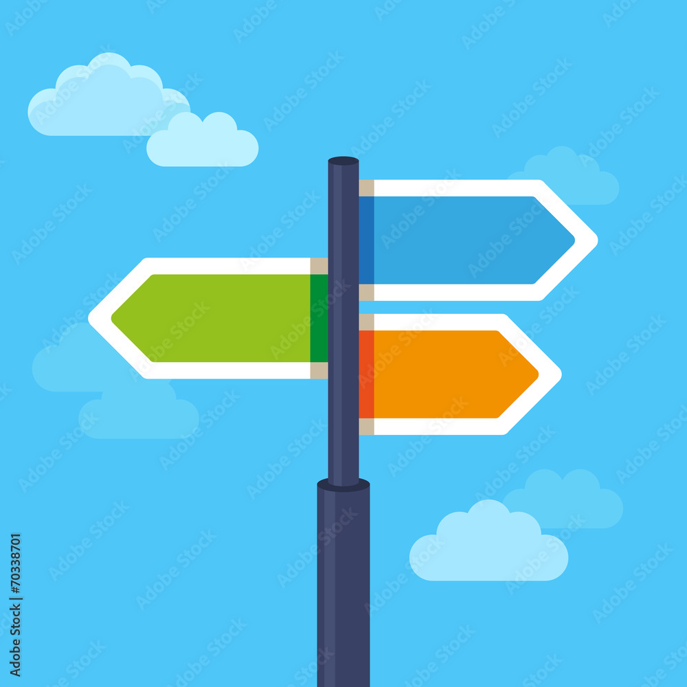 Vector abstract strategy concept in flat style Vector abstract strategy concept in flat style