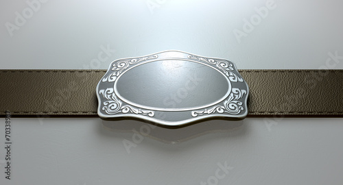 Belt Buckle And Leather