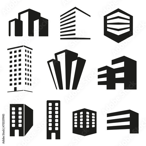 Building real state icons vector set