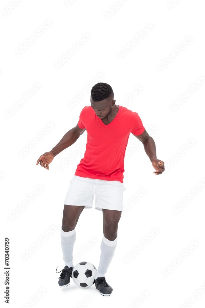 Full length of football player playing Full length of football player playing