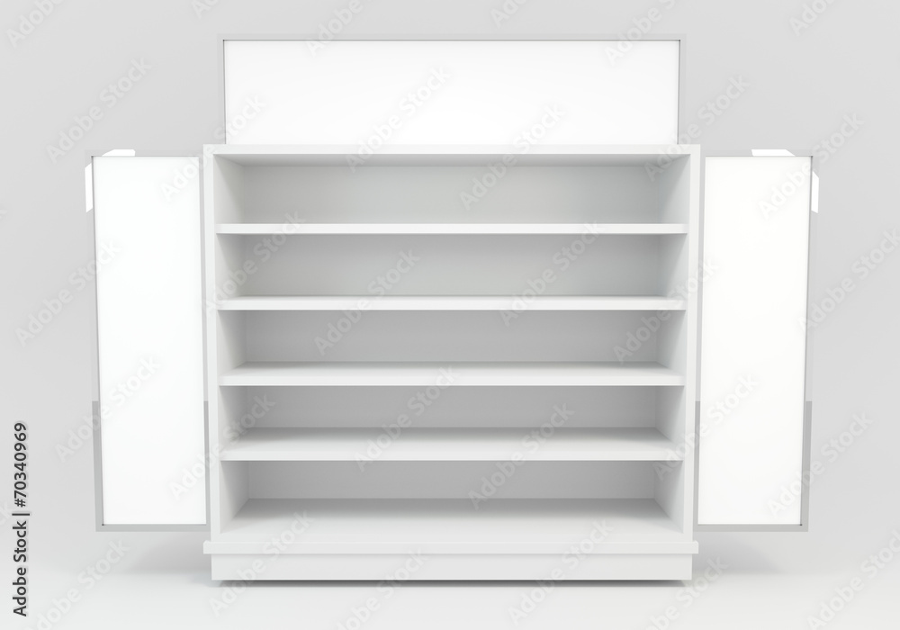 Blank with white Shelves Blank with white Shelves