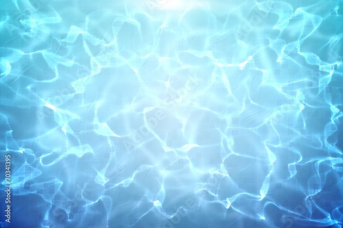 Blue pool under bright light